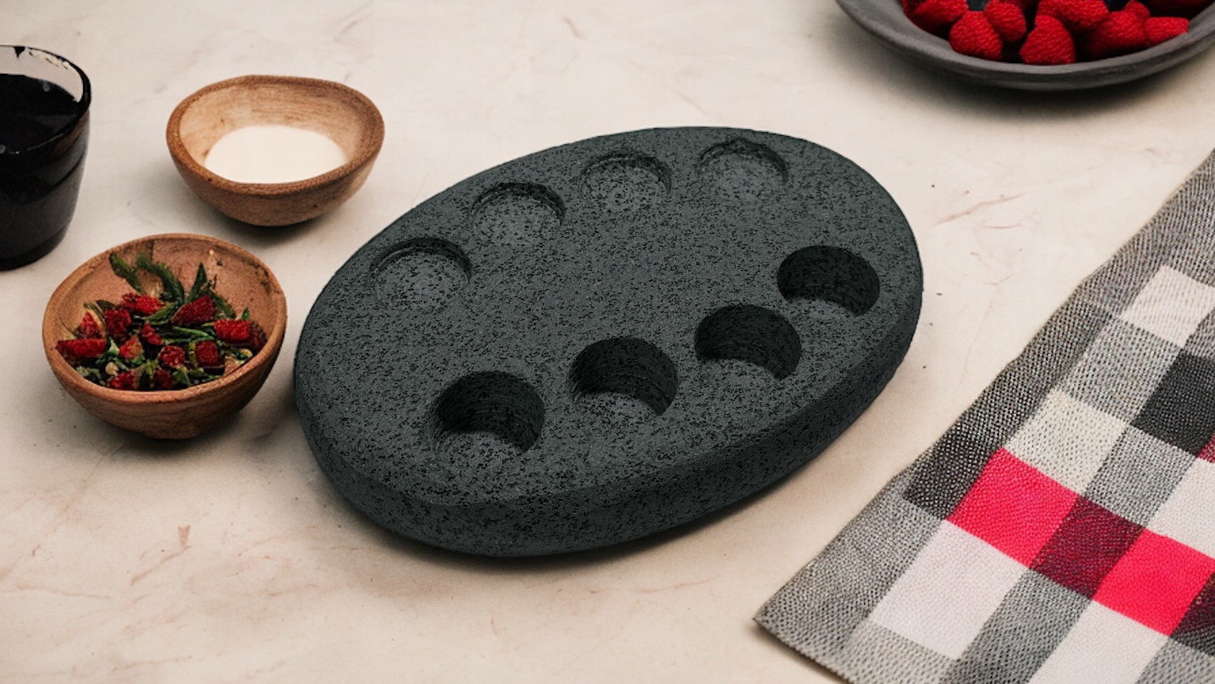 Khay đá đựng khăn nén 8 lổ